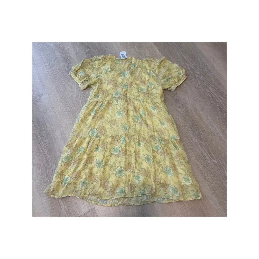2022 Disney Parks Cinderella Floral Roses Mini Dress For Girls Size Medium